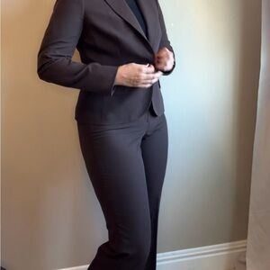 Chocolate brown suit. Blazer and pants